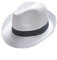 Boolavard Mujeres de ala Ancha de Paja Panamá Enrollado Sombrero Fedora Beach Sun Hat UPF50 + (Blanco)