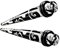 KJM FASHION 2 Stk 6 mm 2 g Taper Sammlung gerade mit schwarzen O-Ringen Earplugs Dehnungsstab Ohr Taper Lang Flesh Ohrringe Expander Piercing Schmuck 5297