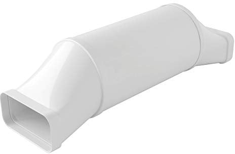 La Ventilazione STK157B Silenziatore acustico eccentrico per cappe e canalizzazioni rettangolari 150x70 mm. colore bianco.
