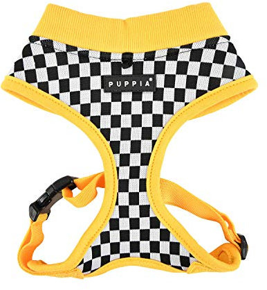 Puppia Hundegeschirr für kleine und mittelgroße Hunde - Racer Harness A - verstellbar und komfortabel Gelb L