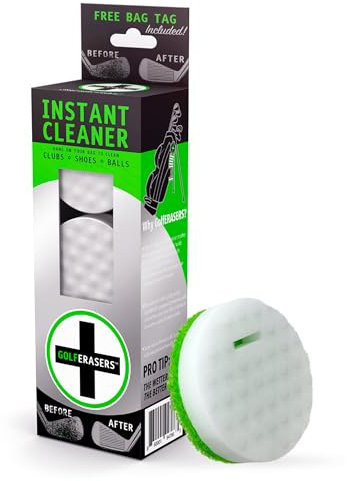 GolfERASERS TM Sofortiger Golfschwamm, doppelseitig, zum Reinigen von Schlägern, Schuhen und Golfbällen