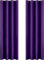 MIULEE Tende Oscuranti per Interni 2 Pezzi, Tenda Viola Scuro Moderna per Soggiorno, Tenda Oscurante Finestra Camera da Letto Salotto, Tende Termiche Isolanti per Interni con Anelli, 2x 140x260 CM