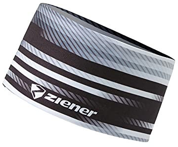 Ziener Herren IMMRE Stirnband/Powerstretch, atmungsaktiv, Black Stripe, Einheitsgröße