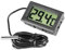 Excalibur - Mini Digital Thermometer with Probe for use with Fridge, Green House, Garden, Cellar, Wardrobe etc. (Black)