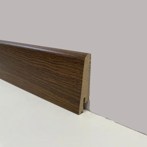€1,69 - BATTISCOPA ZOCCOLINO in FIBRA DI LEGNO 60x15 Vari decori, Parquet, Laminati, SPC, LVT NOCE O ROVERE THERMO