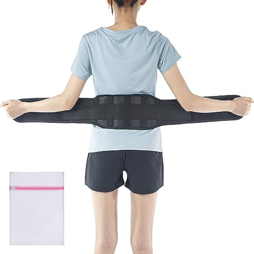 360 RELIEF Self-Heating Magnetic Therapy Belt - Lumbar Support for Comfortable Movement, Waist Trimmer, Lower Back and Abdominal Support | X-Large, Black with Mesh Laundry Bag