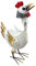 Metal Chicken Planter Container Flower Pots Plant Pot Ornament Animal Garden Hen houseplants Sculpture Ornament Outdoor Flowerpot indoor Home Outdoor Garden Window herb flower box (Ivory Hen)