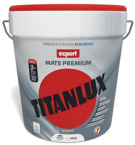 PINTURA VINÍLICA LAVABLE EXPORT BLANCO DECORACIÓN 4l TITANLUX F31110004