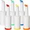 CHENGU 6 Pcs Bar Pour Colorful Juice Pouring Bottle Containers 34 oz Plastic Juice Dispensers for Bar Home Party Kitchen Supplies (White,Orange,Red,Yellow,Blue,Green)