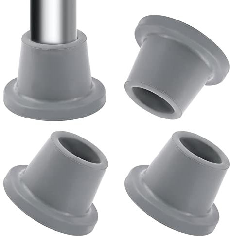 4 Stück Duschstuhl Ersatz 28mm Gummifüße Grau Gummikappen mit großer Standfläche für Duschstuhl Badewannensitz Duschhocker rutschfeste Gummi Saugnapffüße