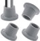 4 Stück Duschstuhl Ersatz 28mm Gummifüße Grau Gummikappen mit großer Standfläche für Duschstuhl Badewannensitz Duschhocker rutschfeste Gummi Saugnapffüße