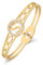 LONYOO Dainty 18K Gold Bracelet Armreif Edelstahl plattiert Gold Silber Armband für Frauen Mädchen Strass-Schmuck (Vergoldetes Dollar Armband)