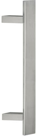 API Maniglione piatto inclinato in acciaio inox satinato per porte interne esterne serramenti e negozi - Oregon (Lunghezza 1200 mm - Interasse 900 mm)