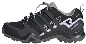 adidas Damen Terrex Swift R2 Gore-TEX Hiking Shoes Wanderschuhe, Core Black/Solid Grey/Purple Tint, 39 1/3 EU