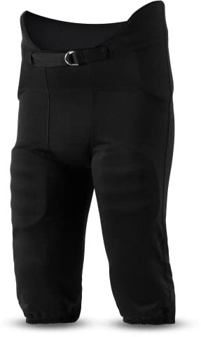 WEARCOG Deluxe integrierte Fußballhose | 7 gepolsterte Doppelstrick-Übungs-Fußballhosen mit integrierten Polstern, Schwarz, Klein