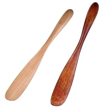 ARFUKA 2 Stück Butterstreuer Buttermesser aus Holz 16,5 CM Butter Spreader Knife zum Bestreichen von Butter, Weichkäse & Marmelade