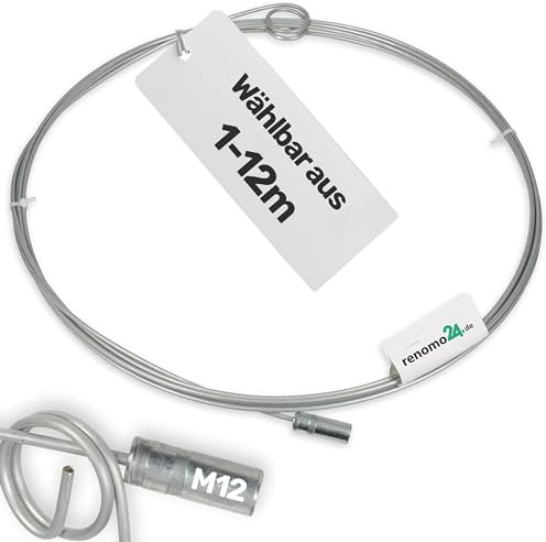 Renomo24 10m Flexstange Schubstange für Heizkesselbürste Kaminbesen Schornsteinbesen M12