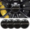 DSFG 4pcs 56MM 2,2 ' 'Auto-Logo-Aufkleber mit Räderabdeckung mit zentraler Abdeckung ABS-Material (fit A Schwarz)