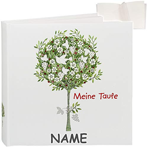 Fotoalbum/Taufalbum - Meine Taufe - incl. Namen - Gebunden zum Einkleben - blanko - für bis zu 180 Bilder - Fotobuch/Photoalbum/Babyalbum/Album - ..