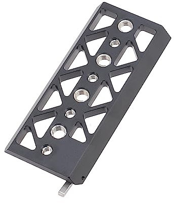 Hersmay 5-inch Dovetail Bridge Plate Quick Rlease Tripod Baseplate for Tilta Standard Camera Cage with 1/4-20 & 3/8-16 Mounting Screw