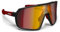 BERTONI Radfahren MTB Lauf Sportbrille für Männer Frauen in TR90 Antibeschlag Weitwinkelobjektiv mod. GEMINI (Matt Schwarz/Glänzendes Rot – Gold Rote Spiegellinse)