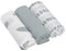 LÄSSIG Baby Puckdecke Spuckdecke Pucktuch Mulltuch 3er Set Baumwolle 60 x 60 cm/Swaddle & Burp Blanket M Strokes silver grey
