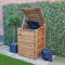 Rutland County Garden Furniture Morcott Single Bay Bin Store Outdoor Wooden Wheelie Bin Hideaways - Wheelie Bin Store - Wheelie Bin Storage Single Recycling Bin - (Rustic Brown)