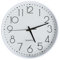 Wanduhr, geräuschlos, Nicht tickend, 30,5 cm, kleine Wanduhren, batteriebetrieben, dekorativ, modern, runde Wanduhr für Büro, Zuhause, Badezimmer, Küche, Schlafzimmer, Schule, Wohnzimmer - Weiß