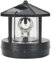 Solar Rotierender Leuchtturm, LED Solar Leuchtturm, für 360 Grad drehbarer Rasen Licht, runde Unterseite Außenturmlampe, Garten Wasserdicht Straßenlaterne, für Außen, Landschaft (Schwarz)