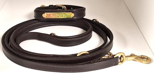 Hundeset LEATHER CORE brown-gold