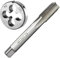 Teocpai Jeu de Tarauds et Filières M12 x 1,25 mm Taraud à Vis avec Filetage Rond pour Réparation D'écrous, De Boulons