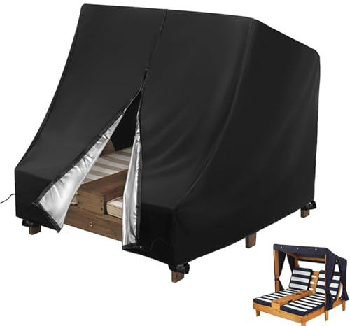 Lounge Cover, Double Chaise Lounge Cover, Pool Chair Cover, Waterproof Poolside Lounge Sleeve, Protective Sleeve Chair Cover, Weather-Resistant Furniture Cover for Outdoor