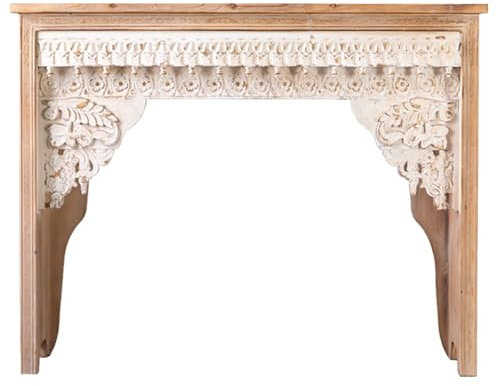 TT-YEC Traditional Fireplace Frame, Carved Decorative Fireplace Frame, Wooden Fireplace Console Table with Storage Partitions for Living Room Bedroom, Electric Fireplace Decorative Border,C
