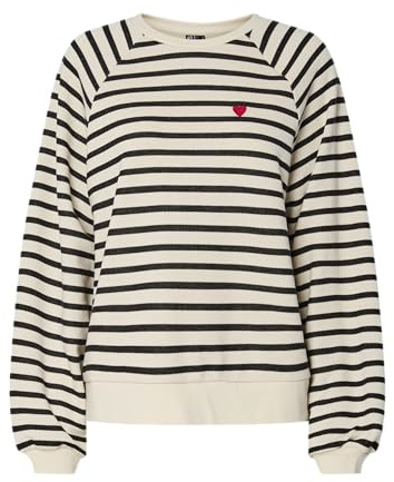 PIECES Pcgreta Ls Emb Sweat Fc