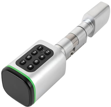 Elektronisches Türschloss, Code elektronisches Türschloss Haustür Smart Zylinderschloss mit Notfallschnittstelle, für Häuser Wohnungen Büros
