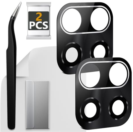 ExtKry 2 Pack Kamera Glas für Xiaomi Redmi Note 9 M2003J15SC/G/S | Kamera Glas Original Qualität Camera Glass Kameraschutz Kamera Linse Ersatz Rückseite HD mit Reparatur Set.