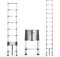 Telescopic Ladder, Portable 3.8M Stainless Steel Thickened High-Strength Ladder with Non-Slip Feet for Roof Attic Caravans