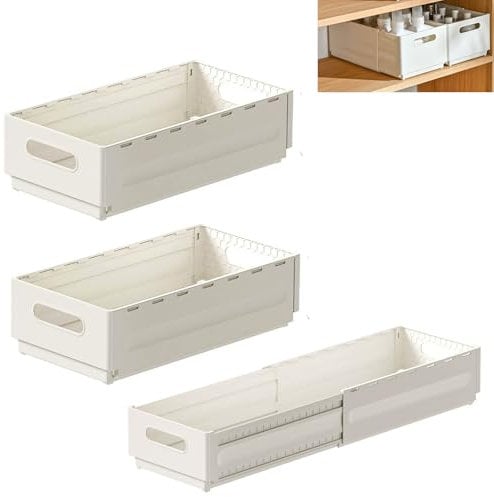 xocome Juego de 2 organizadores de armario extraíbles, base estrecha para estante de cocina para fregadero, baño y armario de pared, estante multifuncional que ahorra espacio