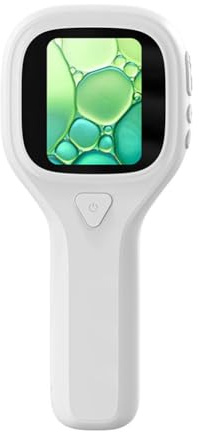 Cenei Handheld Microscope Magnifier Magnifier Magnifying Glass withLight Chip Print Textile Inspection White