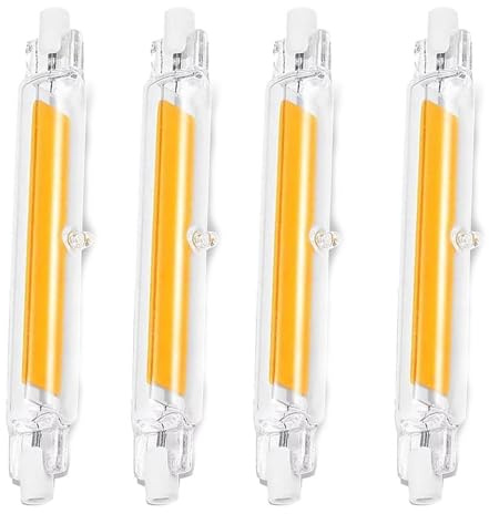 ACAATVE R7S Led 78mm Dimmbar 10W Leuchtmittel Ersatz Für 100W Halogenstab, R7S Led Lampen Naturweiß 4000K 1000 LM, 360°Abstrahlwinkel, Kein Flackern für Stehlampe Deckenfluter Wandleuchte, 4er Pack