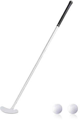 Flintronic Putter de Golf, Putter pour Gaucher ou Droitier en 4 Parties, Amovibles, Portable, avec 2 Balles Blanches, Accessoires de Putter, pour l'intérieur et l'extérieur
