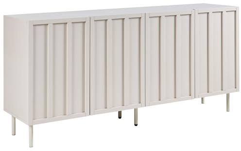 Sideboard MDF hellbeige modernes minimalistisches Design Wohnzimmer Clunes