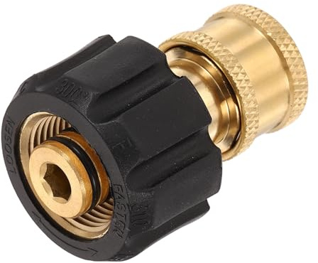 QUARKZMAN Högtryckstvätt adapter M22 14 mm kvinna till 1/4 tum kvinnlig snabbkontakt mässing snabbkoppling svängbar adapter för högtryckstvätt slang