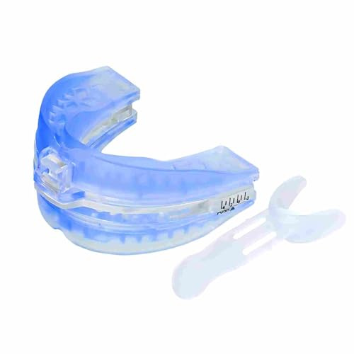 Orthèse DOHUG en Silicone : Stop Ronflements et Grincements - Dispositif Réglable, Puissant et Sécurisé pour la Santé Bucco-dentaire (Bleu)