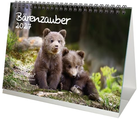 Bärenzauber DIN A5 Tischkalender für 2027 Bären - Seelenzauber