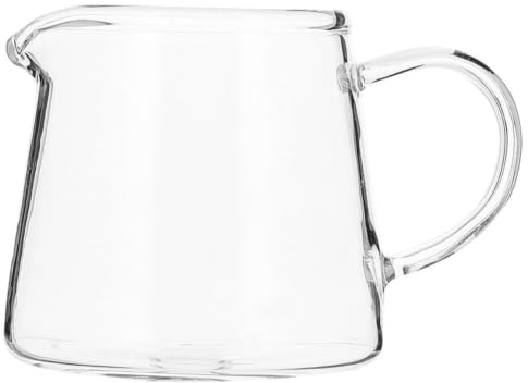COMPUKAS Jarra Lechera de Vidrio 120ml Boquilla Suave y Diseño Simple, Dispensador Práctico Adecuado para Regalos de Cumpleaños y Uso Hogar