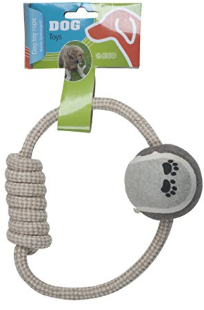 Pet Toys 29360 Hunde-Spielzeugseil/Tau Ring mit Tennisball