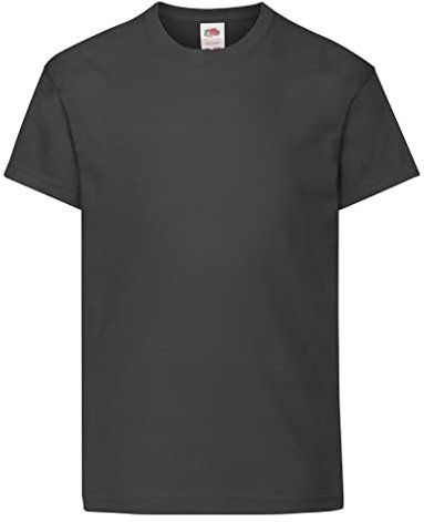 FRUIT OF THE LOOM Unisex Kids Valueweight Short Sleeve T Shirt, Black, 9-11 Years UK