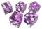 Verschiedene Casino-Würfel, rosa, 19 mm, Präzisionsschliff, atemberaubend, in Folie verpackt, 5 Stück