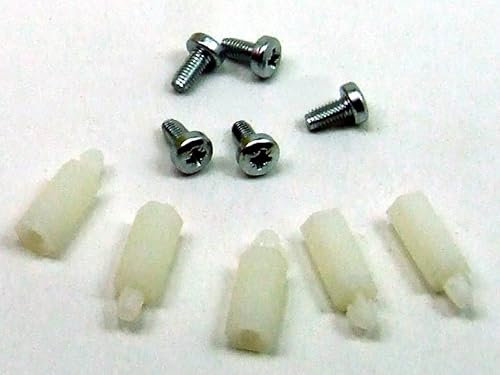 POPESQ® - 5 Pcs. x Standoff PCB 12 mm M3-3mm with Screws White Plastic #A1990
